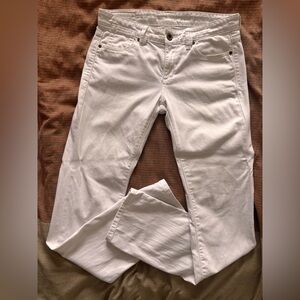 Bcbg maxazaria white straight leg jeans.